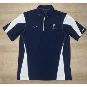 Nike Cal State Fullerton Titans Baseball Polo Shirt Blue Size XL NCAA Dri-Fit